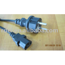 VDE power plug with socket